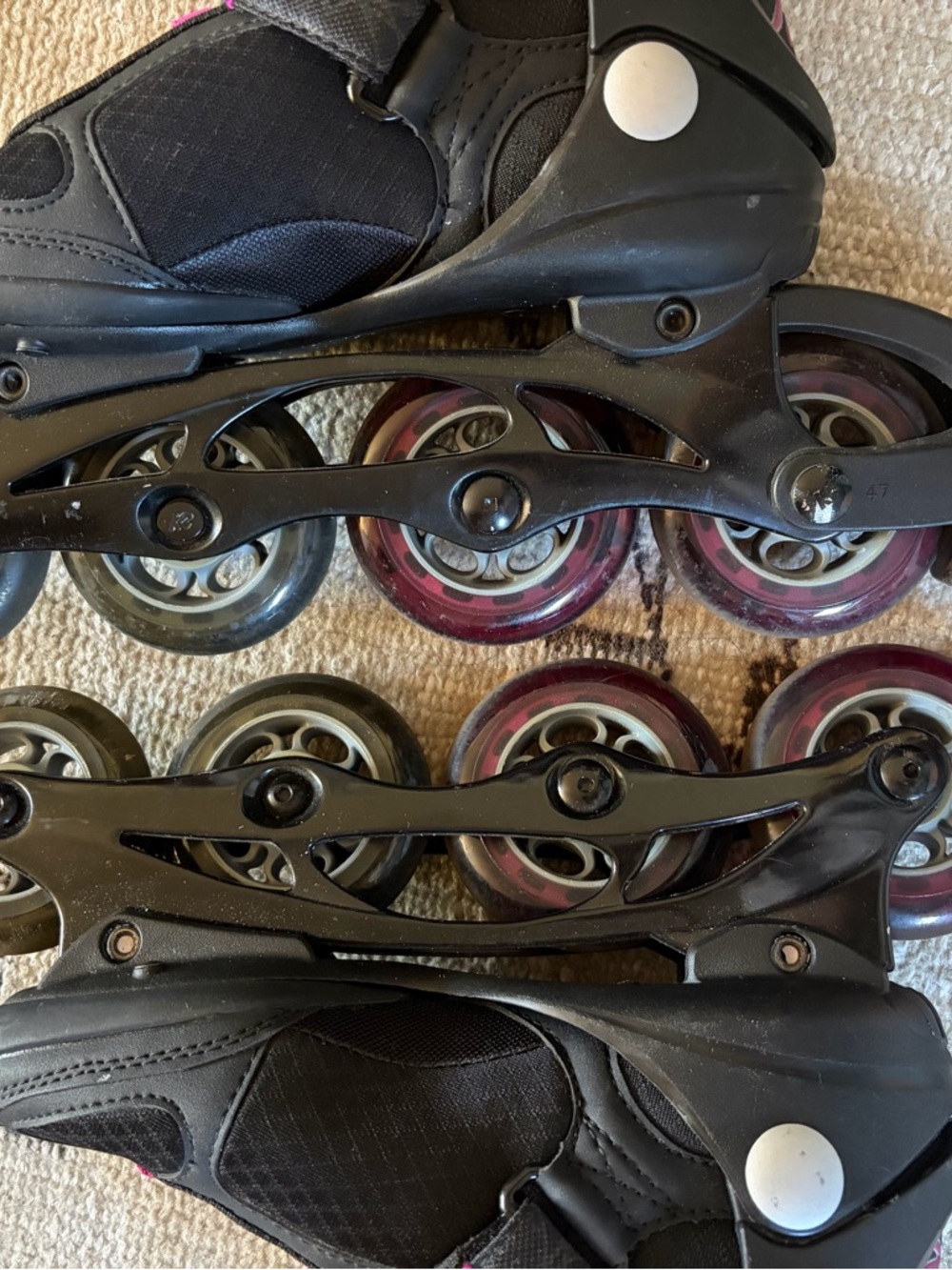 Women’s K2 Alexis X Pro Inline Rollerblades Size 6.5 Black Pink Skates Soft Boot - Picture 8 of 8